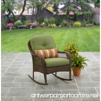Patio Furniture Rocking Chair Brown Wicker Outdoor Porch All-Weather UV Treated - B01A9QZLYO