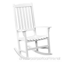 Southern Enterprises Eucalyptus Porch Rocking Chair  White Finish - B004XUX3NO