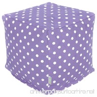 Majestic Home Goods Lavender Small Polka Dot Indoor Bean Bag Ottoman Pouf Cube 17" L x 17" W x 17" H - B00DCCIXKW