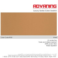 ADVANING Luxury Series COLOR SWATCH SAMPLE - Awning Fabric Sample  Color Khaki (R100) - B06X9G42FV