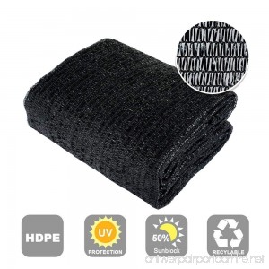 Agfabric 50% Sunblock Shade Cloth Cover with Clips for Plants 6.5’ X 12’ Black - B01GDTA8H6