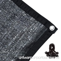 Agfabric 50% Sunblock Shade Cloth with Grommets for Garden Patio 12’ X 20’  Black - B00LK4OM5Y