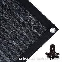 Agfabric 70% Sunblock Shade Cloth with Grommets for Garden Patio 12’ X 12’  Black - B00YTG0UGA