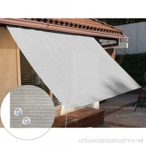 Alion Home Sun Shade Panel Privacy Screen with Grommets on 4 Sides for Outdoor Patio Awning Window Cover Pergola or Gazebo -200 GSM (10' x 6' Smoke Grey) - B073R1FRN8
