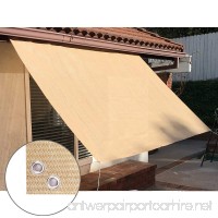 Alion Home Sun Shade Privacy Panel with Grommets on 4 Sides for Patio  Awning  Window Cover  Pergola Or Gazebo - Banha Beige (10' x 5') - B07FN4HPR4