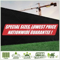 ColourTree 4' x 31' Black Fence Privacy Screen Windscreen Cover Fabric Shade Tarp Netting Mesh Cloth - Commercial Grade 170 GSM - Heavy Duty - 3 Years Warranty - CUSTOM SIZE AVAILABLE - B07DHYS8BY
