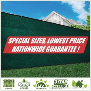 ColourTree Customized Size Fence Screen Privacy Screen Green - Commercial Grade 170 GSM - Heavy Duty - 3 Years Warranty (1 4' x 10’) - B071FZ5NDK