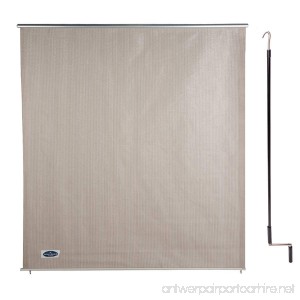 Cool Area 6ft x 6ft Outdoor Cordless Roller Sun Shade for Proch Patio in color Sesame - B01CQPISHI