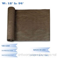 E&K Sunrise 12' x 34' Brown Sun Shade Fabric Sunblock Shade Cloth Roll  95% UV Resistant Mesh Netting Cover for Outdoor Backyard Garden Greenhouse Barn Plant (Customized Sizes Available) - B0778W598T