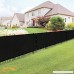 E&K Sunrise 4' x 15' Black Fence Privacy Screen Commercial Outdoor Backyard Shade Windscreen Mesh Fabric 3 Years Warranty (Customized Sizes Available) - Set of 1 - B0773733K1