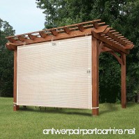 Easy2Hang 8x6ft wheat Alternative solution for Roller Shade Exterior Privacy Side Shade Panel for Pergola Patio Window - B00YM8RA0O