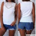 HANYI Women Fashion Lace T Shirt Sleeveless Patchwork Slim Blouse Casual Tops - B07DHLSKJ5