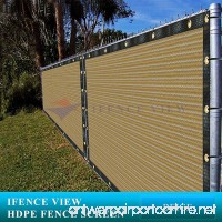 Ifenceview 6'x3' to 6'x50' Beige Shade Cloth/Fence Privacy Screen Fabric Mesh Net for Construction Site  Yard  Driveway  Garden  Railing  Canopy  Awning 160 GSM UV Protection (6' x 10') - B078JRGDR9