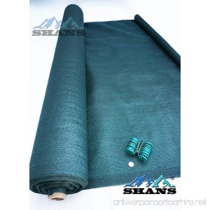 SHANS New Design Heavy Dark Green Shade Cloth 6ft x 30ft with Clips Free - B00SQTXLU8
