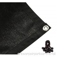 Shatex 90% Shade Fabric Shade Fabric Sun Shade Cloth with Grommets for Pergola Cover Canopy 6' x 8'  Black - B00YORXUKC
