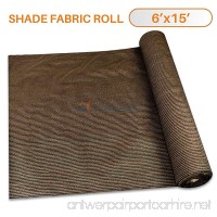 Sunshades Depot 6'x16' Shade Cloth 180 GSM HDPE Brown Fabric Roll Up to 95% Blockage UV Resistant Mesh Net - B01NAYQG55