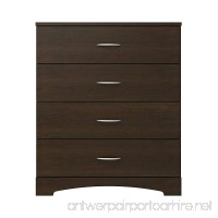 Ameriwood Home Crescent Point 4 Drawer Dresser  Espresso - B072DXS9S5