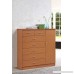 HODEDAH IMPORT Hodedah 7 Drawer Jumbo Chest Five Large Drawers Two Smaller Drawers with Two Lock Hanging Rod and Three Shelves Cherry - B00CYXS5PS