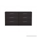 Homestar Finch 6 Drawer Dresser 54.5 x 15.63 x 28 Espresso - B013V472NY
