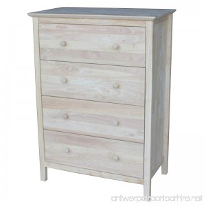 International Concepts Chest with 4 Drawers Unfinished - B00PIR73HI