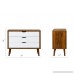 Mid-Century Modern Dresser Chest of Drawers Entryway Chest with 3 Drawers (Brown/White) - B076P15X2W
