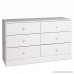 Prepac Astrid 6 Drawer Dresser White - B01BGEUDB4