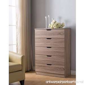 Smart home Eltra K Series 5 Drawers Chest Dresser (5 Drawers Dark Taupe) - B06W56N9FF