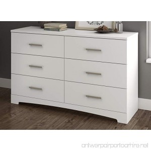 South Shore Gramercy 6-Drawer Double Dresser Pure White - B071ZQNBMC