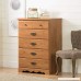 South Shore Prairie 5-Drawer Dresser Country Pine with Metal Handles and Knobs - B0002DUQDG