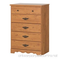 South Shore Prairie 5-Drawer Dresser  Country Pine with Metal Handles and Knobs - B0002DUQDG