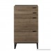 Storage Cabinet with 4 Drawers in Gray Oak Work for Home Office with Steel Legs - B076Q8Y4MZ