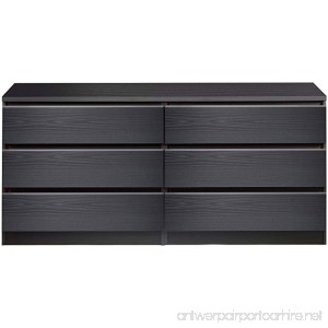 Tvilum Scottsdale 6 Drawer Double Dresser in Black Woodgrain - B00534GTAI