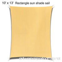 10' x 13' Rectangle Sand Sun Shade Sail Durable UV Block Shelter Canopy Cover for Outdoor Patio Deck Garden Lawn Yard - B07F2X5L8L