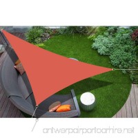 Alion Home HDPE UV Block Sun Shade Sail Permeable Canopy - Triangle - Custom 185GSM (16' x 16' x 16' Terracota Red) - B07D5N6LZ8