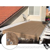 Alion Home Pergola Shade Cover Sunblock Patio Canopy HDPE Permeable Cloth with Grommets (8' x 12'  Walnut) - B07BTMXKVR