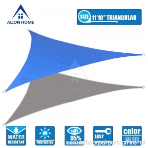 Alion Home Waterproof Woven Sun Shade Sail - Royal Blue (11 ft 10 Triangular) - B01FTHCALA