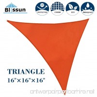 Blissun 16' x 16' x 16' Sun Shade Sail  Triangle Canopy  UV Block for Outdoor Patio Garden (Orange) - B07B4T2B74
