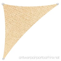 Cool Area Sun Shade Sail for Patio  Outdoor UV Block  Right Triangle 16'5'' X 16'5'' X 22'11''  Sand - B00T62IMSK