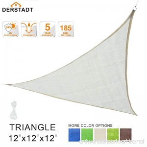 Derstadt Sun Shade Sail Top Quality Outdoor Patio Canopy Backyard Triangle - B072PSD8NC