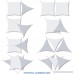 E&K Sunrise 10' x 10' x 14' Light Grey Right Triangle Sun Shade Sail - Included Pad Eyes - Shade Fabric Cover Backyard Deck Sail Canopy UV Block - - B0784T6N8D