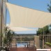 E&K Sunrise 8' x 8' Beige Sun Shade Sail Square Canopy - Permeable UV Block Fabric Durable Patio Outdoor Set of 1 - B076DKGNGT