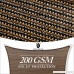Royal Shade 12' x 12' Brown Square Sun Shade Sail Canopy Outdoor Patio Fabric Shelter Cloth Screen Awning - 95% UV Protection 200 GSM Heavy Duty 5 Years Warranty Custom - B07DCKMSPB