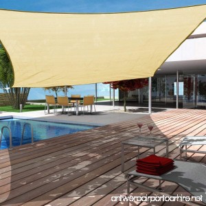 Sundale Outdoor 18'x18' Rectangular Sun Shade Sail Canopy UV Blocked Outdoor Patio Cover (18'x18' Yellow) - B01H6FW4AK