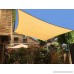 SUNNY GUARD 16'5''x 16'5'' Sand Square Sun Shade Sail UV Block for Outdoor Patio Garden - B07DYJTDB9