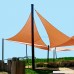 Sunshades Depot 12'x12'x12' Equilateral Triangle Waterproof Knitted Shade Sail Curved Edge Orange 220 GSM UV Block Shade Fabric Pergola Carport Awning Canopy Replacement Awning - B01NAUB4W5