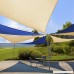 Windscreen4less 8' x 8' x 8' Triangle Sun Shade Sail - Beige Durable UV Shelter Canopy for Patio Outdoor Backyard - Custom - B01N5NPDRP