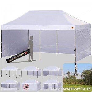 ABCCANOPY 10 X 20 Ez Pop up Canopy Tent Commercial Instant Gazebos with 9 Removable Sides and Roller Bag and 6x Weight Bag - B016UN5OVA