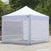 ABCCANOPY （18+ colors 10x10 Easy Pop up Commmercial Canopy Tent with Matching White Mesh Walls Bonus Rolly Carry Bag and 4x Weight Bag (white) - B01563CJSQ