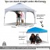 ABCCANOPY Pop Up Canopy Beach Canopy 10'x10'Better Air Circulation Canopy With Wheeled Backpack Carry Bag+4 x Sandbags 4 x Ropes&4 x Stakes(Gray) - B079K93H44