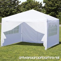 Best Choice Products 10x10ft Portable Lightweight Pop Up Canopy Tent w/Side Walls and Carrying Bag - White/Silver - B01GU6TL7K
